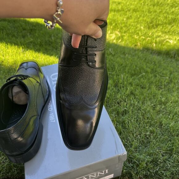 NEW Giovanni 6842 Black Wingtip Men’s Dress Shoes Leather Upper 10.5 Handmade main image 11